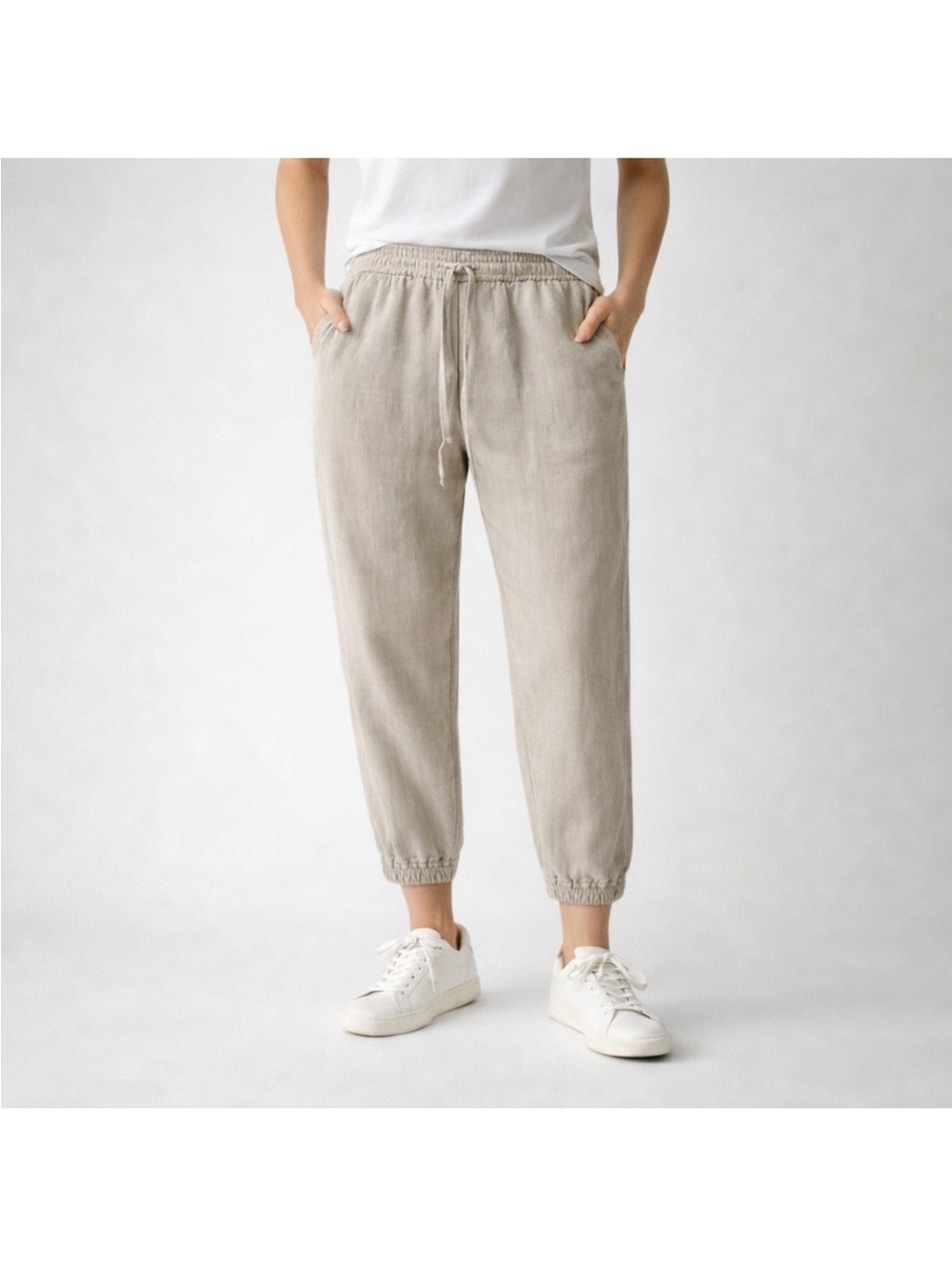 ❤️… Cloth & Stone  Drawstring Jogger Pants Taupe Beige